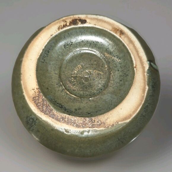 Antique Alfred Stellmacher  Christmas Pottery Vase Holly Berry - Picture 5 of 8